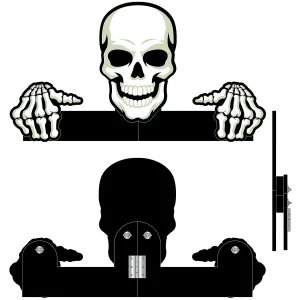 Skeleton Fence Peeker Halloween Decoration<Oriental Trading Outlet