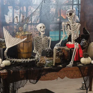 Skeleton Mermaid & Pirate Couple Halloween Decorations<Oriental Trading Fashion