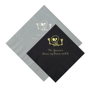 Skeleton Personalized Napkins - 50 Pc. Beverage And Luncheon<Oriental Trading Discount
