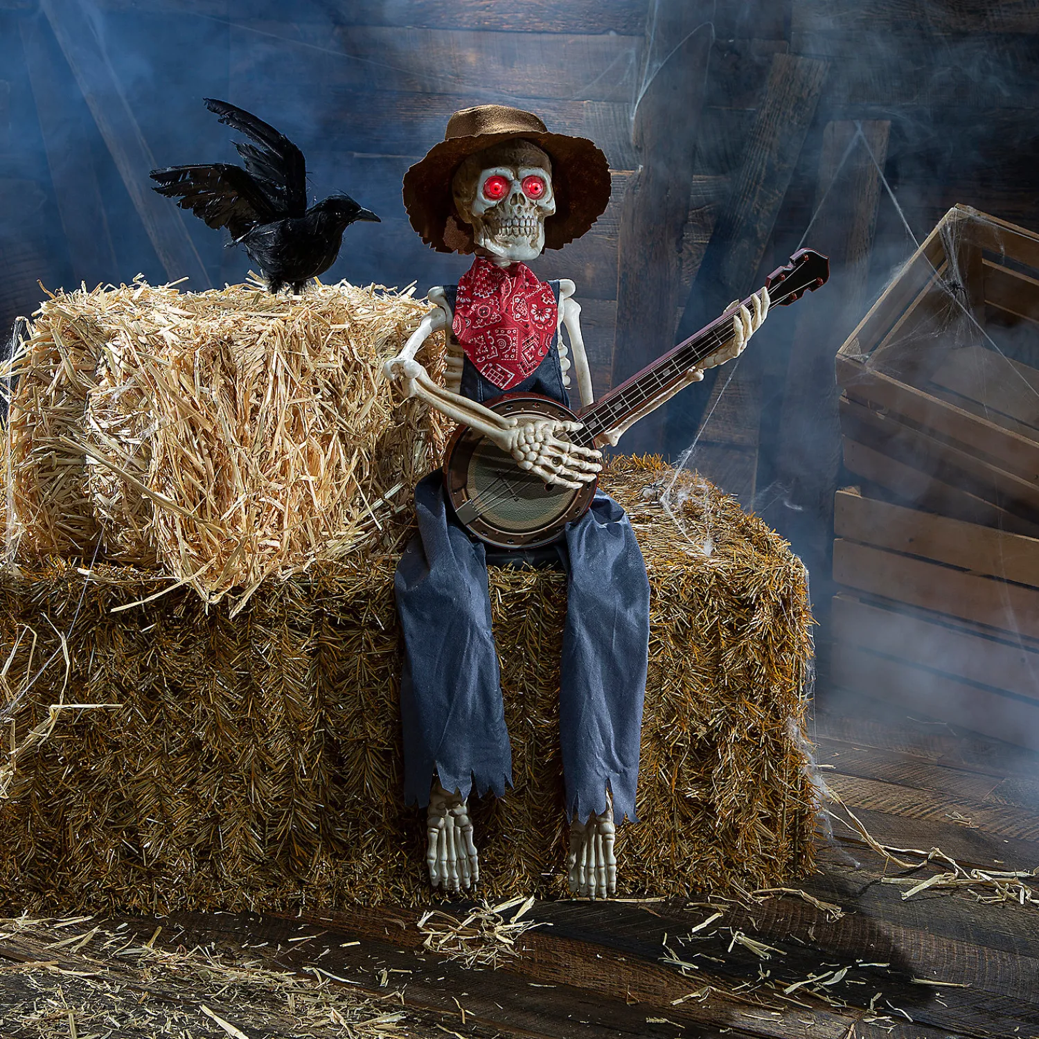 skeleton_playing_banjo_an_0.webp Skeleton Playing Banjo Animated Halloween Decoration<Oriental Trading Cheap