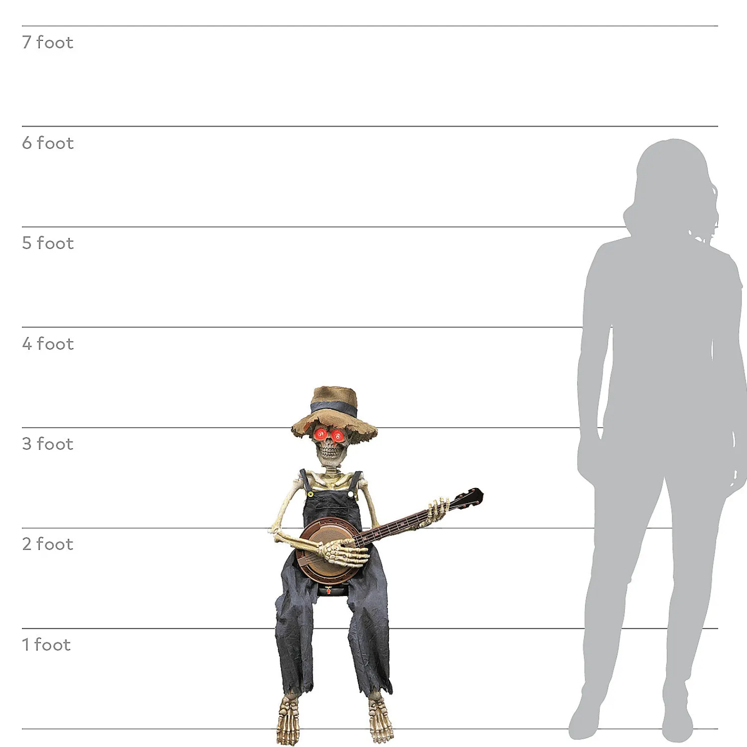 skeleton_playing_banjo_an_1.webp Skeleton Playing Banjo Animated Halloween Decoration<Oriental Trading Cheap