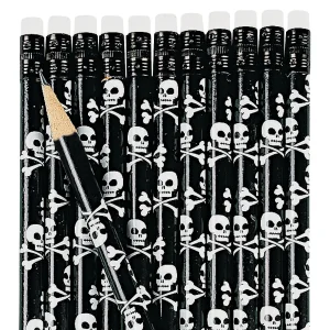 Skull & Crossbones Pencils - 24 Pc.<Oriental Trading Online