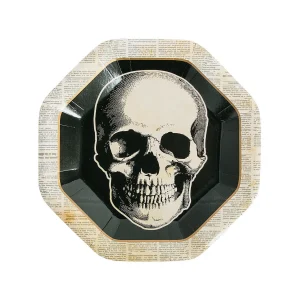 Skull Vintage Halloween Paper Dinner Plates - 8 Ct.<Oriental Trading Cheap
