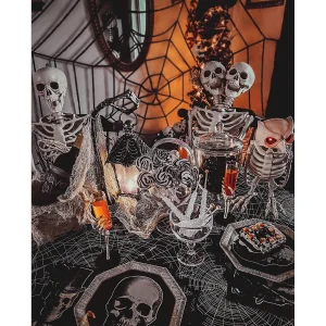 Skull Vintage Halloween Paper Dinner Plates - 8 Ct.<Oriental Trading Cheap