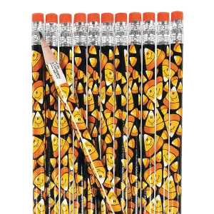 Oriental Trading Pencils*Smile Face Candy Corn Pencils - 24 Pc.