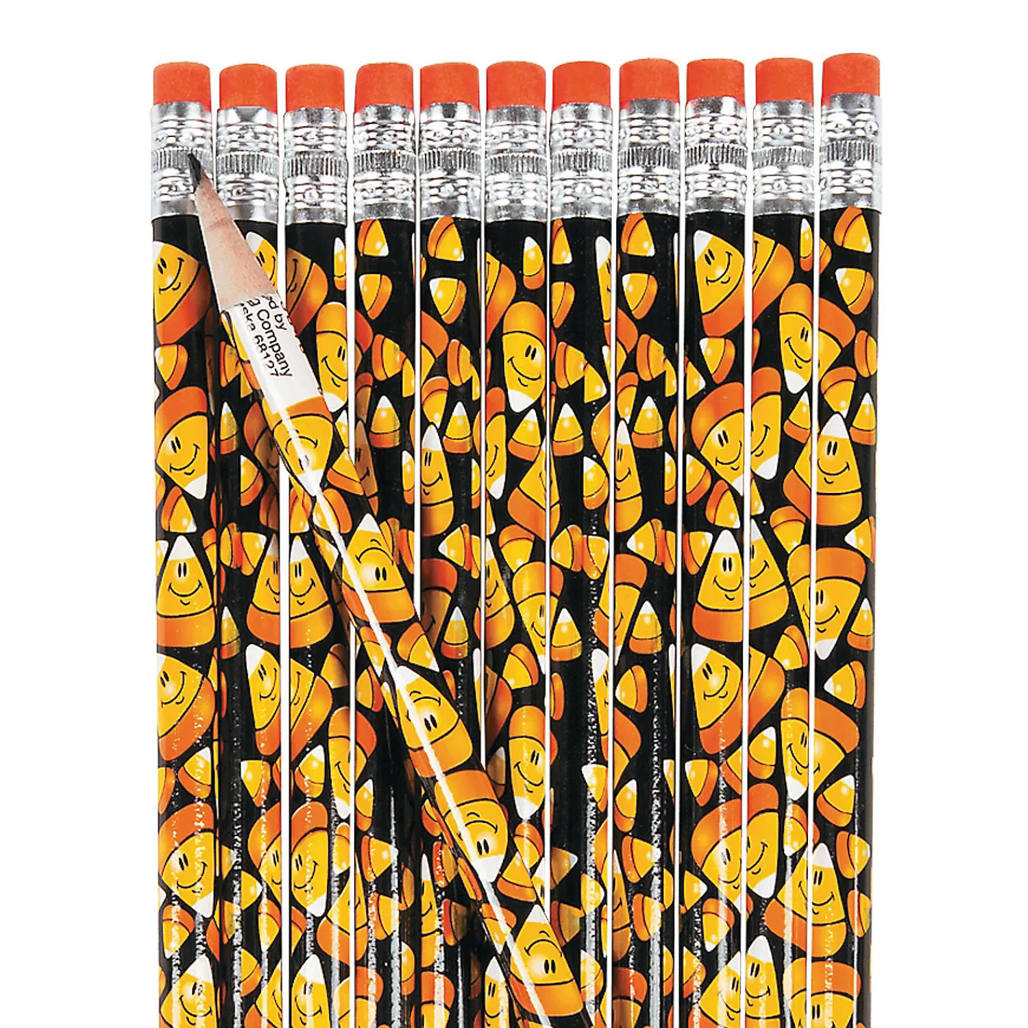 smile_face_candy_corn_pen_0.webp Smile Face Candy Corn Pencils - 24 Pc.<Oriental Trading Sale