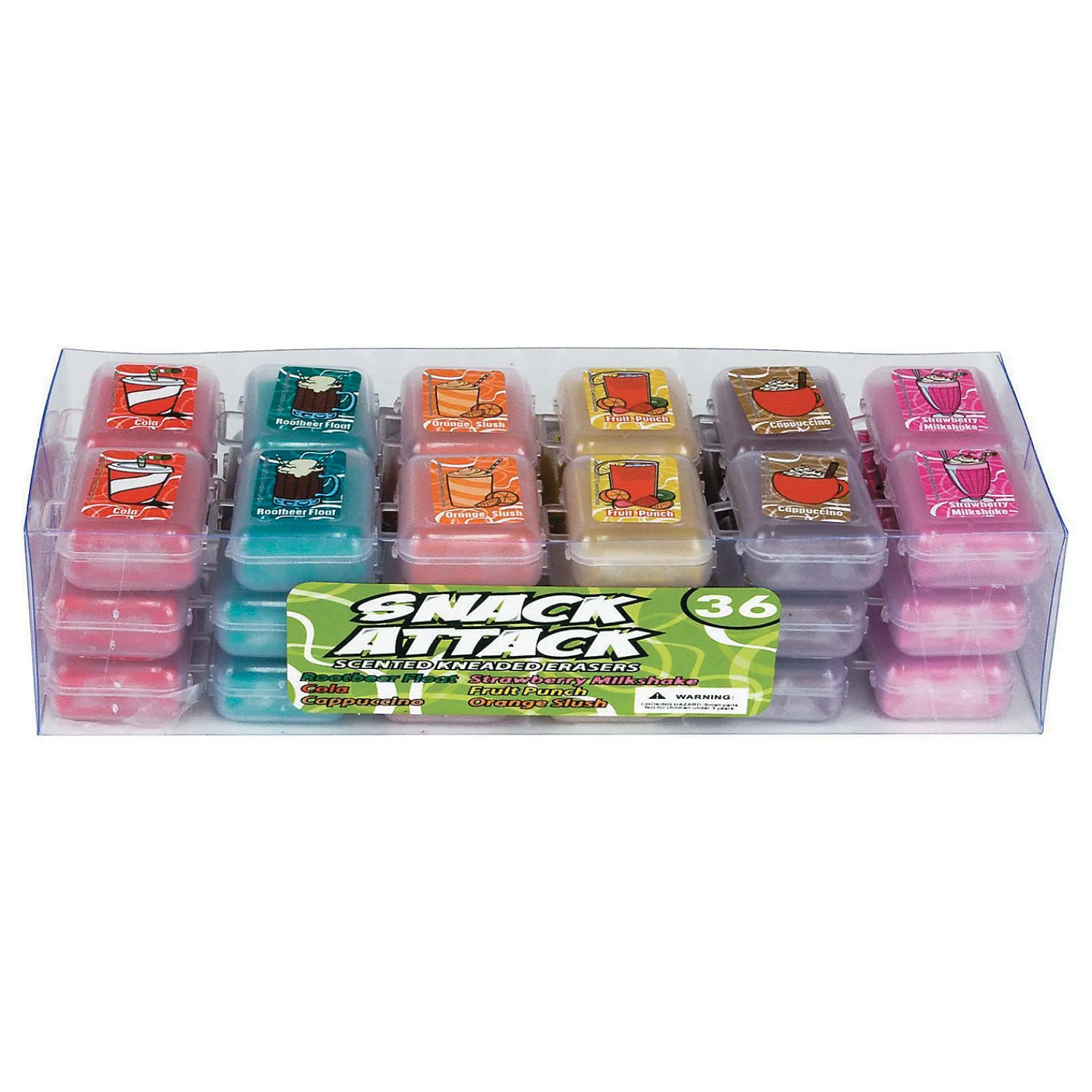snack_attack_scented_knea_2.webp Oriental Trading Fidget Toys & Spinners*Snack Attack Scented Kneaded Erasers - 36 Pc.