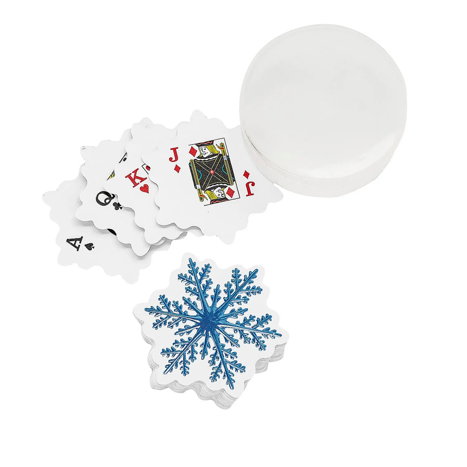 snowflakeshaped_playing_c_0.webp Oriental Trading Playing Cards*Snowflake-Shaped Playing Cards - 12 Pc.