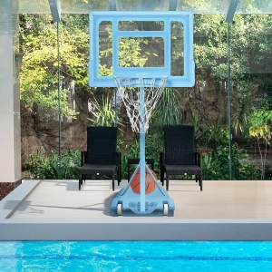 Soozier Pool Side Portable Basketball Hoop System Stand Goal With Height Adjustable 3Ft 4Ft 32'' Backboard<Oriental Trading Best Sale