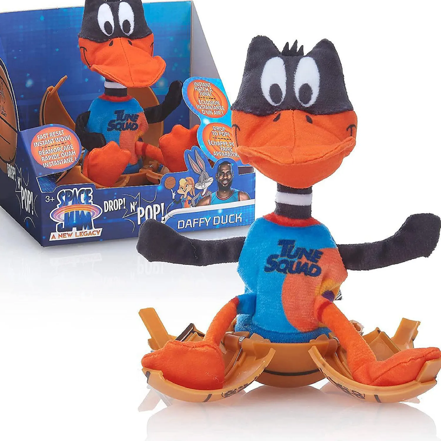 space_jam_a_new_legacy_da_0.webp Oriental Trading Character Toys*Space Jam A New Legacy Daffy Duck Plush Drop 'N Pop Basketball Kids Interactive Toy Wow! Stuff