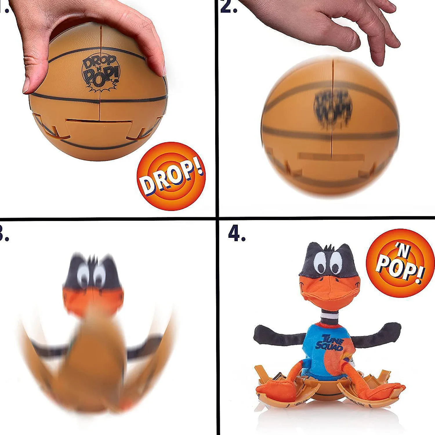 space_jam_a_new_legacy_da_1.webp Oriental Trading Character Toys*Space Jam A New Legacy Daffy Duck Plush Drop 'N Pop Basketball Kids Interactive Toy Wow! Stuff