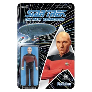 Oriental Trading Character Toys*Star Trek The Next Generation Captain Picard Tng Patrick Stewart Reaction Figure Super7