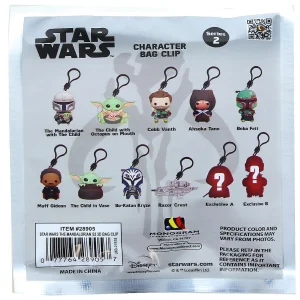 Oriental Trading Character Toys*Star Wars Mandalorian Series 2 3D Foam Bag Clip One Random