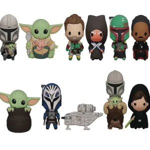 Oriental Trading Character Toys*Star Wars Mandalorian Series 2 3D Foam Bag Clip One Random