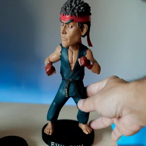 Oriental Trading Character Toys*Street Fighter Evil Ryu 8-Inch Resin Bobblehead Figure Toynk Exclusive