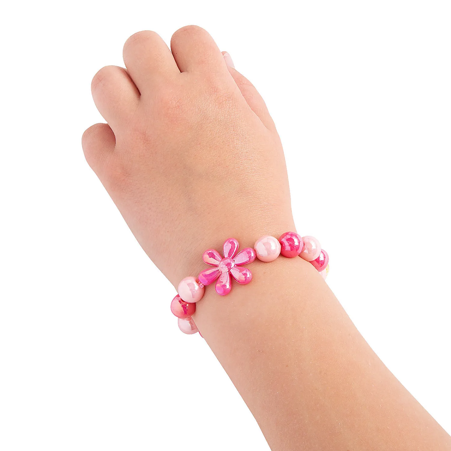 stretchy_daisy_bead_brace_1.webp Oriental Trading Bracelets*Stretchy Daisy Bead Bracelets - 12 Pc.