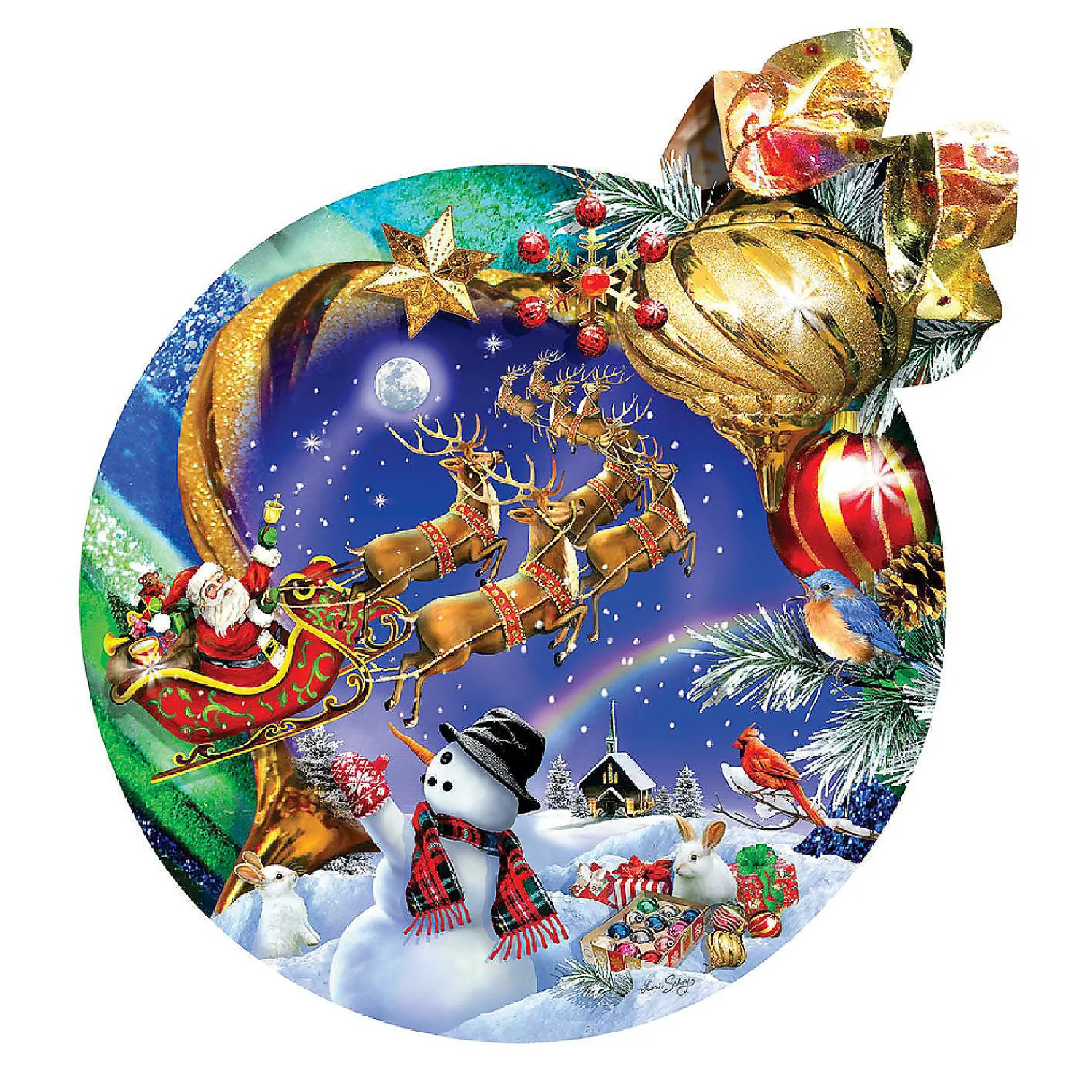 sunsout_christmas_ornamen_0.webp Oriental Trading Puzzles*Sunsout Christmas Ornament 750 Pc Special Shape Jigsaw Puzzle