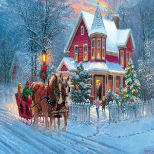 Oriental Trading Puzzles*Sunsout Dashing Through The Snow Pc 300 Pc Jigsaw Puzzle