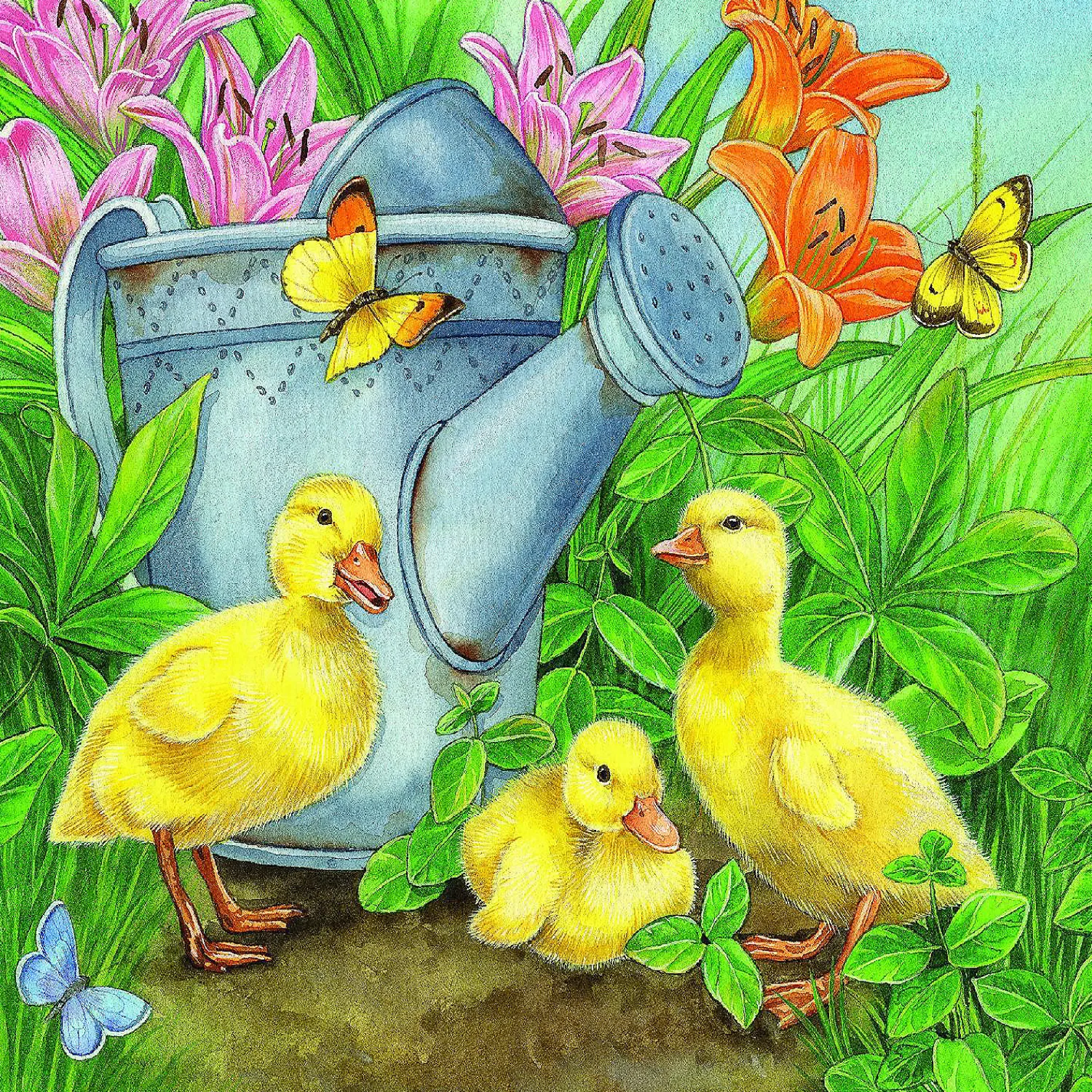 sunsout_ducklings_and_but_0.webp Oriental Trading Puzzles*Sunsout Ducklings And Butterflies 300 Pc Jigsaw Puzzle