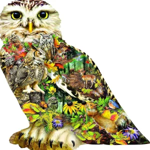 Oriental Trading Puzzles*Sunsout Forest Messenger 650 Pc Special Shape Jigsaw Puzzle