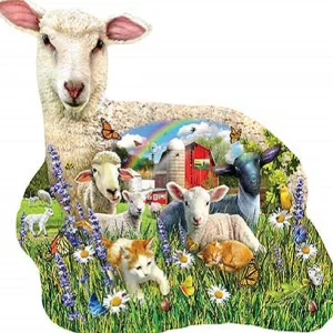 Oriental Trading Puzzles*Sunsout Lamb Shop 1000 Pc Special Shape Jigsaw Puzzle