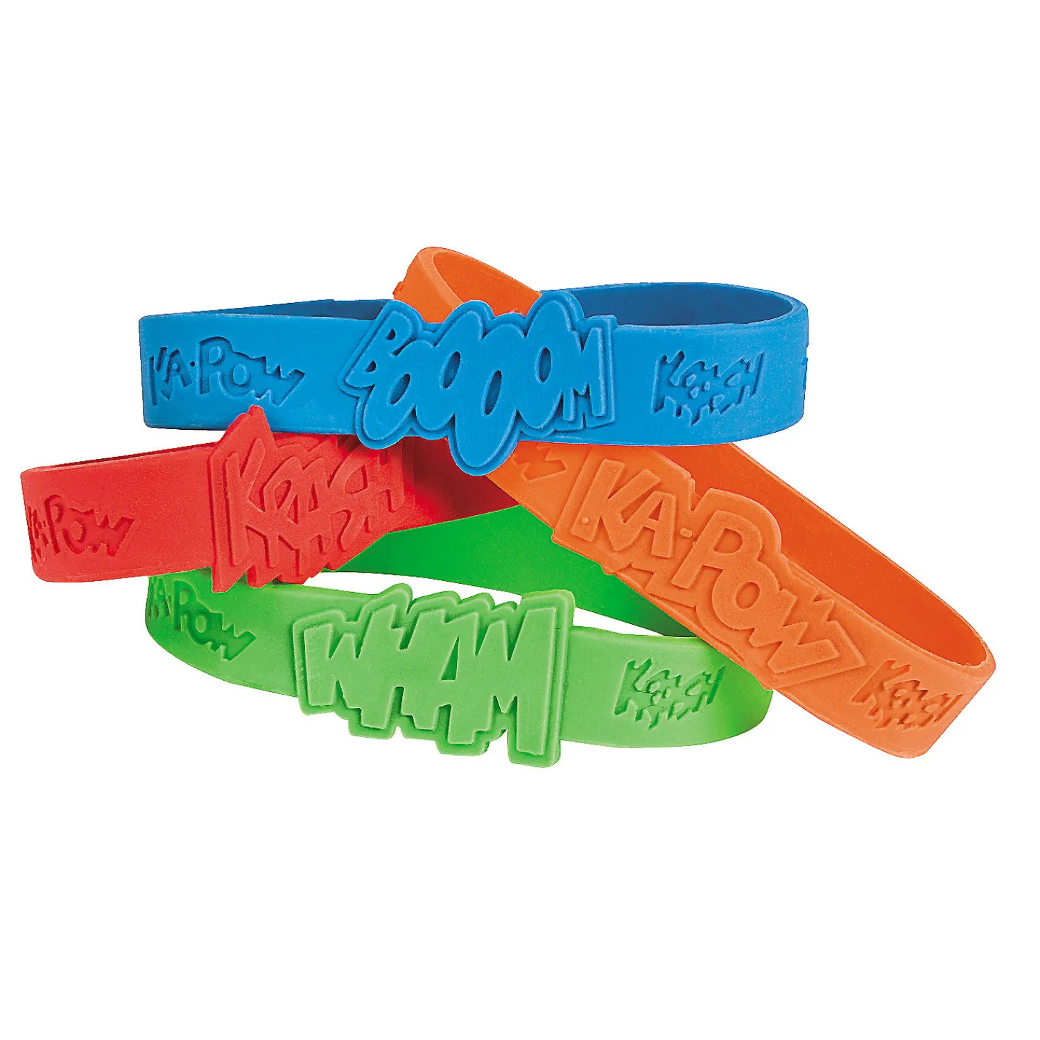 superhero_sayings_rubber__0.webp Oriental Trading Bracelets*Superhero Sayings Rubber Bracelets - 24 Pc.