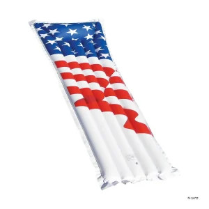 Swim Central 72-Inch Inflatable White And Red American Flag Swimming Pool Air Mattress<Oriental Trading Outlet