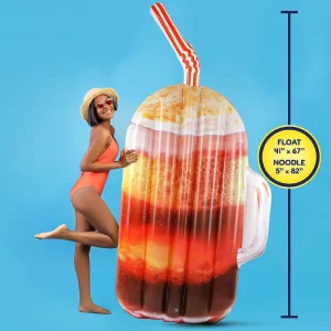 Take 2 Floats Root Beer Water Float & Noodle Pool Blow Up Inflatable Raft Mighty Mojo<Oriental Trading Discount