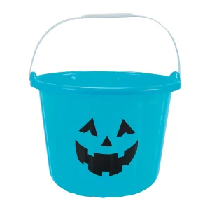 Teal Jack-O'-Lantern Bpa-Free Plastic Buckets - 24 Pc.<Oriental Trading Outlet