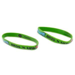 Oriental Trading Pretend Play*Teenage Mutant Ninja Turtles "Bros 4 Life" Green Rubber Bracelet 2-Pack