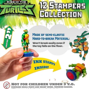 Oriental Trading Character Toys*Teenage Mutant Ninja Turtles Stamps 5Pk Giant Raph Hamato Mikey Donnie Leo Figure Pmi International