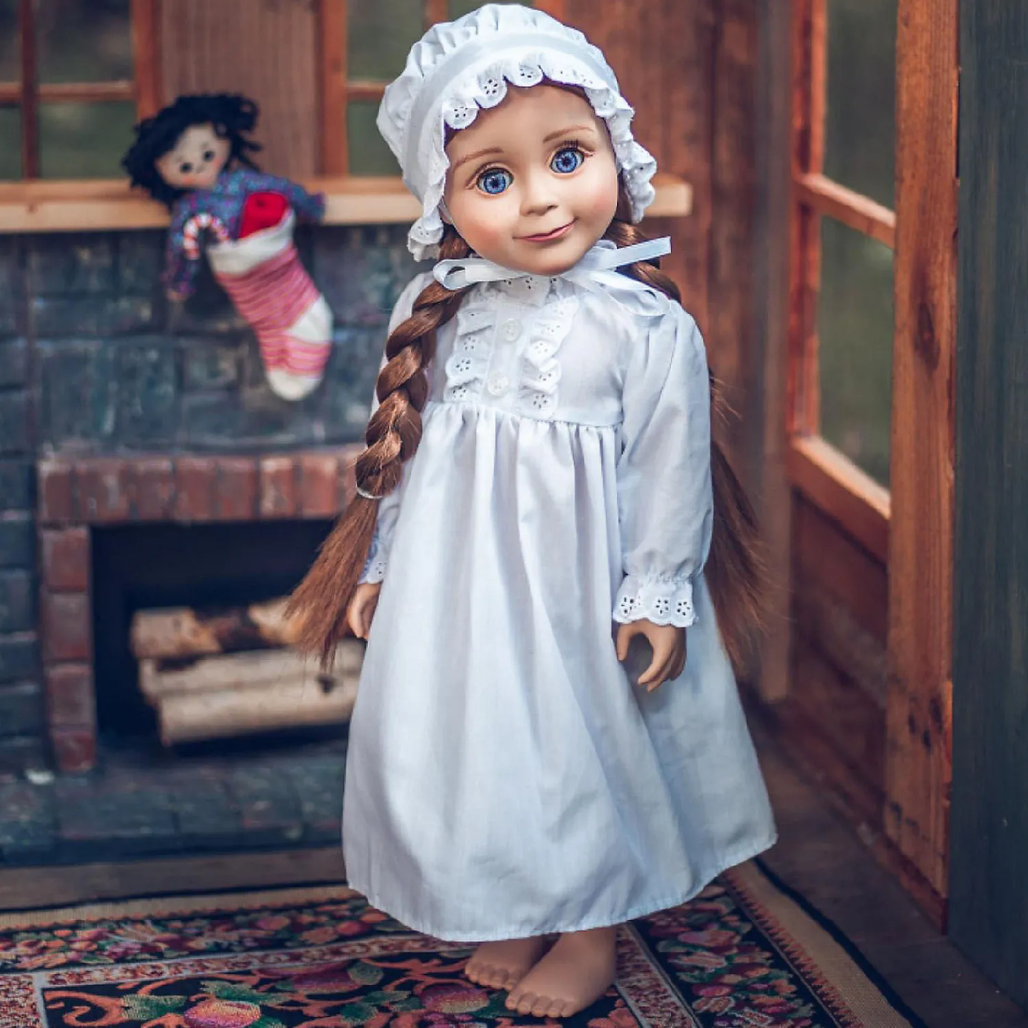 the_queens_treasures__inc_0-1.webp Oriental Trading Play Sets*The Queen's Treasures 18 Inch Girl Doll Clothes, Little House On The Prairie American Sleepwear Outfit. Full Length Nightgown And Nightcap
