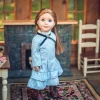 Oriental Trading Play Sets*The Queen's Treasures 18 Inch Girl Doll Clothes, Little House On The Prairie Authentic Laura And Mary Ingalls American Blue Check Dresses