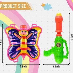 Toyrifik Water Gun Backpack Water Blaster For Kids -Water Shooter With Tank Butterfly Toys For Kids - Summer Outdoor Toys For Pool Beach Water Toys For Kids<Oriental Trading Fashion
