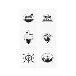 Oriental Trading Temporary Tattoos*Travel Tattoo Set