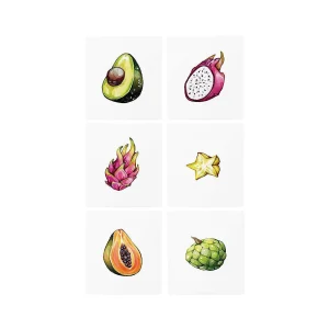 Oriental Trading Temporary Tattoos*Tropical Fruit Tattoo Set