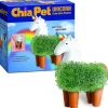 Oriental Trading Character Toys*Unicorn With Rainbow Horn Chia Pet Decorative Planter