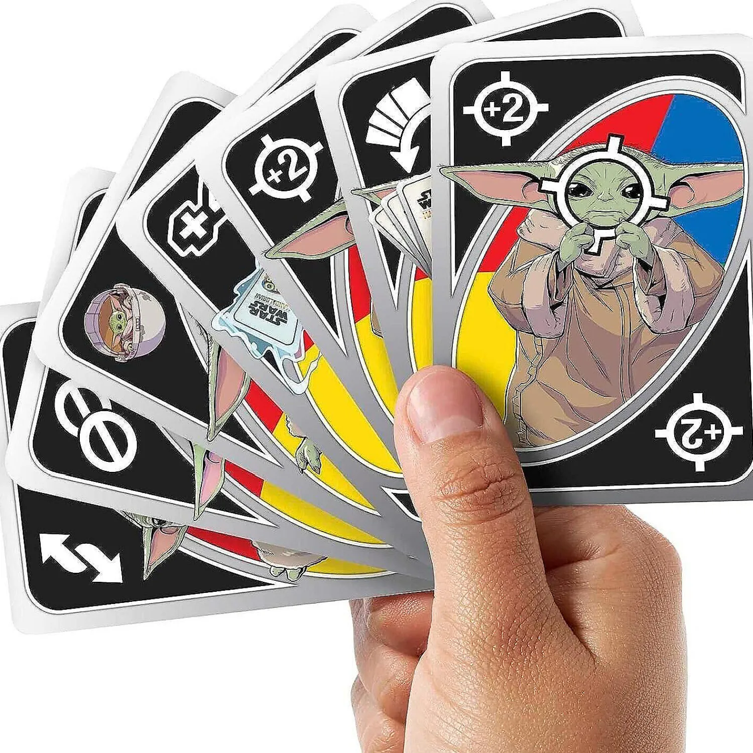 uno_the_mandalorian_all_w_2.webp Oriental Trading Playing Cards*Uno The Mandalorian All Wild Grogu Card Game For Kids & Adults Star Wars