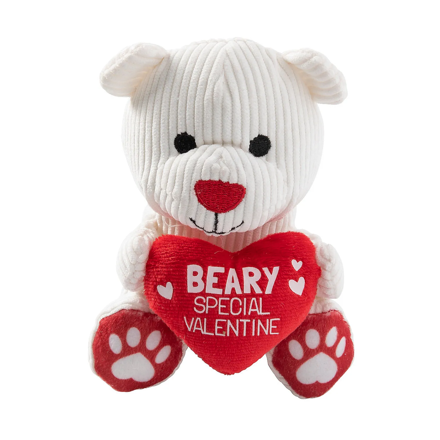 valentines_day_heart_cord_0.webp Oriental Trading Stuffed Animals & Plush Toys*Valentine's Day Heart Corduroy Stuffed Bears - 12 Pc.
