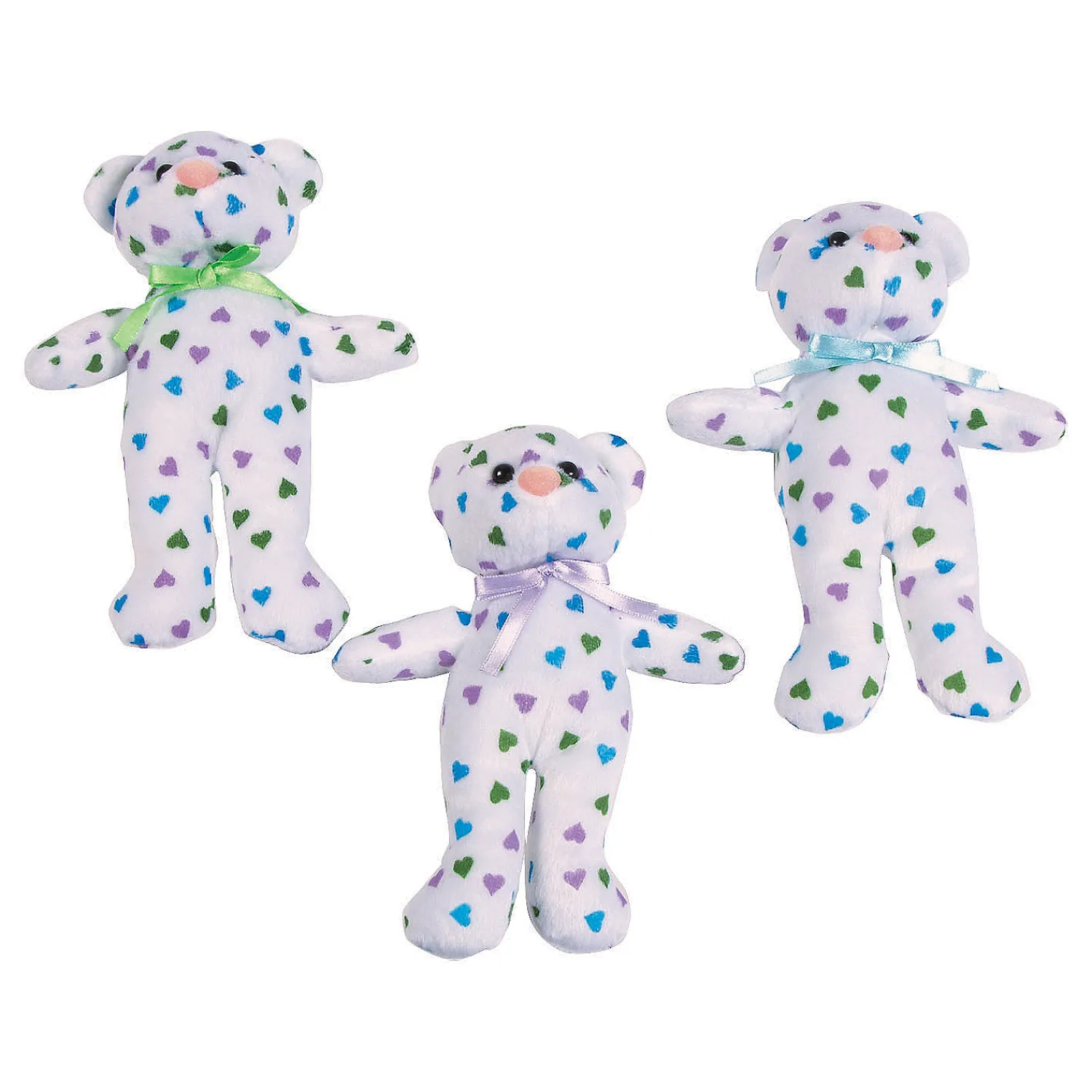 valentines_day_pastel_hea_0.webp Oriental Trading Stuffed Animals & Plush Toys*Valentine's Day Pastel Hearts Stuffed Teddy Bears - 12 Pc.