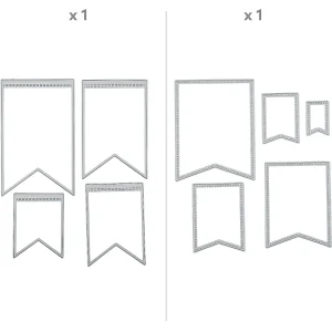 Value Pennant Cutting Die Assortment - 9 Pc.<Oriental Trading Fashion