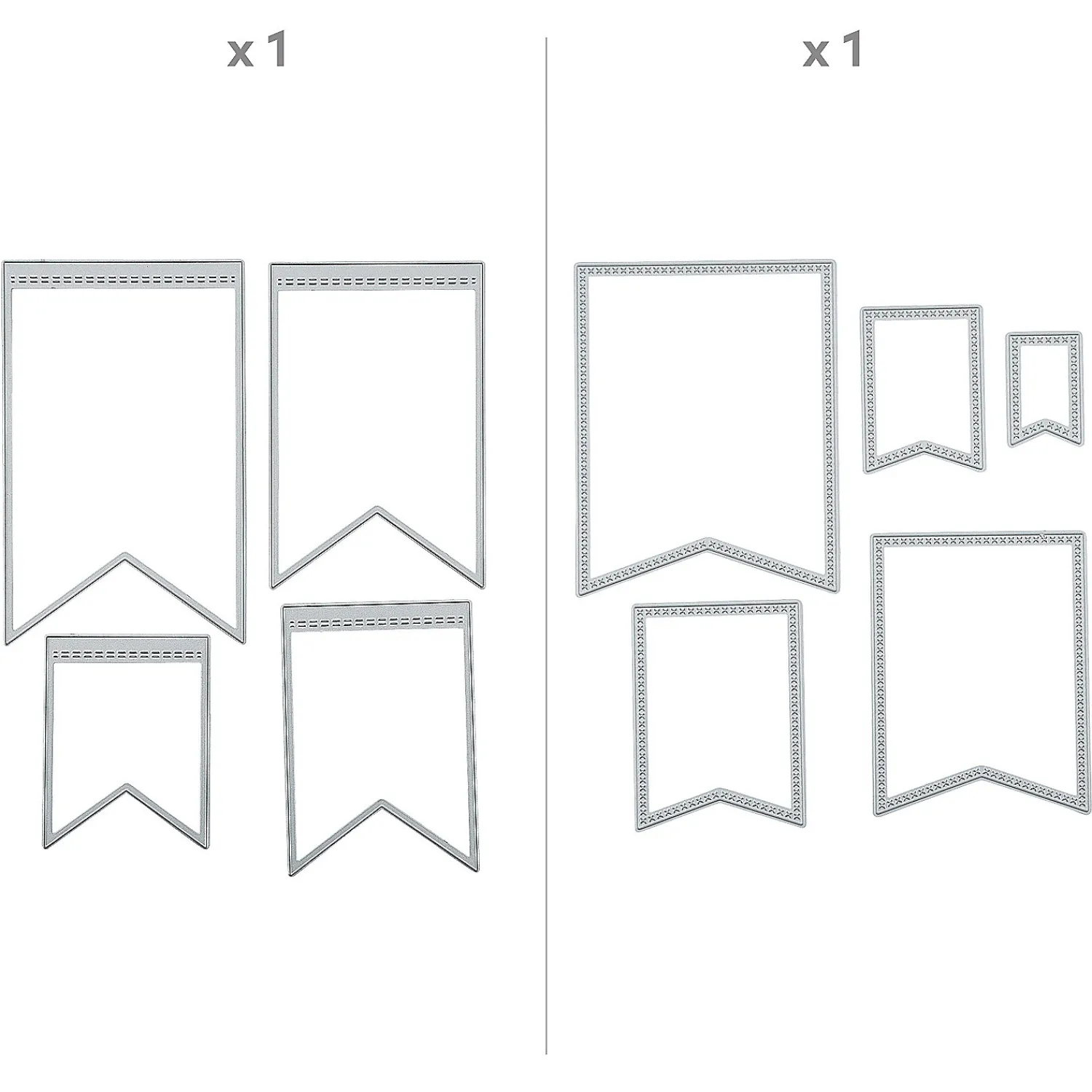 value_pennant_cutting_die_1.webp Value Pennant Cutting Die Assortment - 9 Pc.<Oriental Trading Fashion