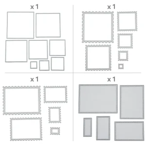 Value Rectangle & Square Cutting Die Assortment - 24 Pc.<Oriental Trading Best