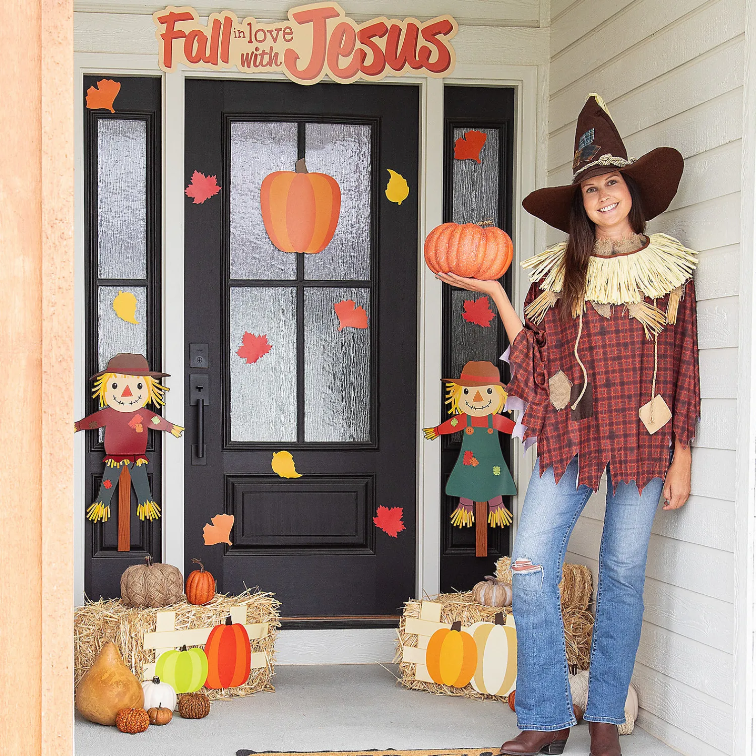value_religious_scarecrow_1.webp Value Religious Scarecrow Trunk-Or-Treat Decorating Kit - 17 Pc.<Oriental Trading Store