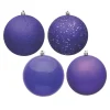 Vickerman Shatterproof 2.75" Purple 4-Finish Ball Christmas Ornament, 20 Per Box<Oriental Trading Best Sale