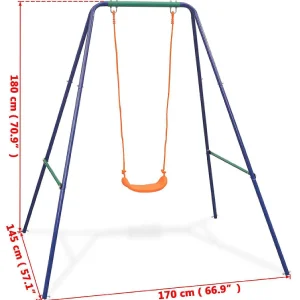 Vidaxl 2-In-1 Single Swing And Toddler Swing Orange<Oriental Trading Online
