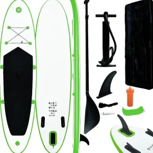 Vidaxl Inflatable Stand Up Paddleboard Set Green And White Paddleboard<Oriental Trading Fashion
