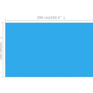Vidaxl Pool Cover 102 X 63 Inch Pe Blue Rectangular<Oriental Trading Flash Sale