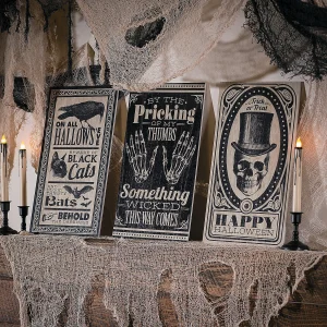 Vintage Vertical Signs Halloween Decorations<Oriental Trading Online