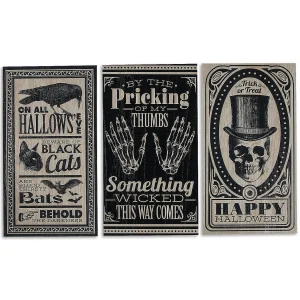 Vintage Vertical Signs Halloween Decorations<Oriental Trading Online